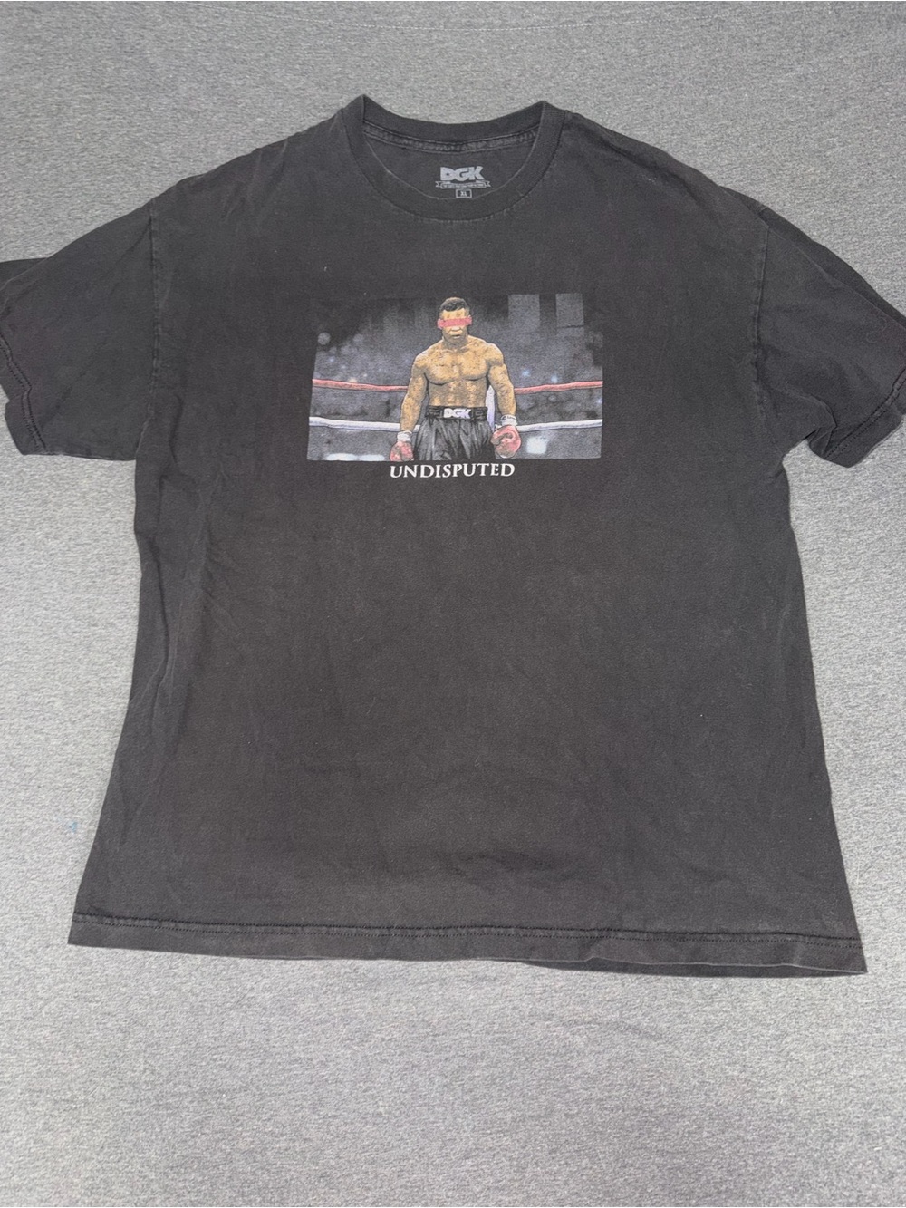 DGK Men’s Black Mike Tyson 'Undisputed' Graphic Tee Size XL